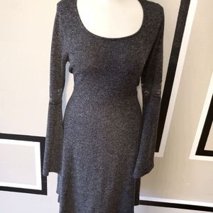 Classic beautiful Grey dress w bohemian flare